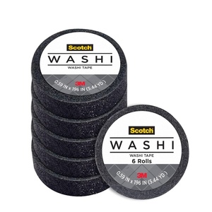 Scotch Expressions Glitter Tape, 0.59 ” x 196 “, Black, 6 Rolls (C514-BLK)(Black)