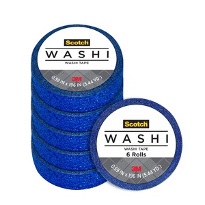 Scotch Expressions Glitter Tape, 0.59 ” x 196 “, Black, 6 Rolls (C514-BLK)(Dark Blue)