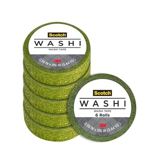 Scotch Expressions Glitter Tape, 0.59 ” x 196 “, Black, 6 Rolls (C514-BLK)(Lime)