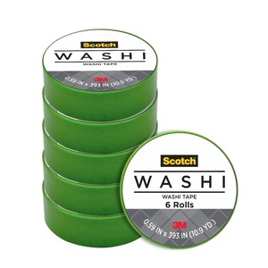 Scotch Expressions Tape, .59 in x 393 in, Red, 6 Rolls (C314-RED)(Green)