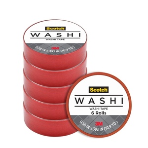 Scotch Expressions Tape, .59 in x 393 in, Red, 6 Rolls (C314-RED)(Red)