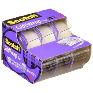 Scotch Gift Wrap Tape 0.75 x 300, 3 Pack(3)