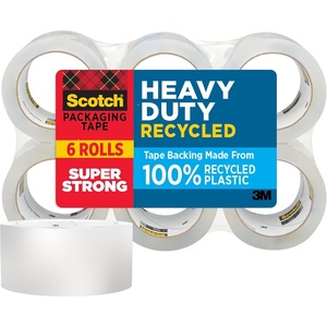 Scotch Heavy Duty Recycled Packaging Tape, Shipping and Packing Tape, 1.88 in x 54.6 yd, 6-Pack
