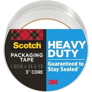 Scotch Heavy Duty Shipping and Moving Packing Tape, Clear, Packing and Moving Supplies, 1.88 in. x 54.6 yd., 1 Tape Roll(1.88 in x 54.6 yd (Pack of 12))