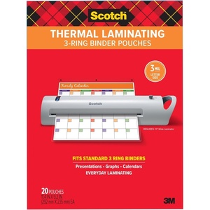 Scotch Laminating Binder Pouches, 9.25 in x 11.4 in (235 mm x 292 mm)