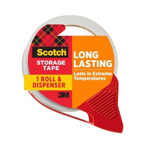Scotch Long Lasting Storage Shipping Packaging Tape, 1.88″ x 38.2 yd, 1 Roll with Dispenser (3650S-RD-ESF)(1 Roll)
