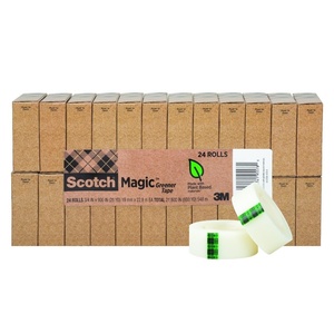 Scotch Magic Greener Tape, Invisible Tape for Fixing Paper, Office Supplies and Back to School Supplies, 0.75 in .x 900 in., 24 Rolls(24 Rolls)
