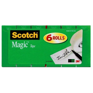 Scotch Magic Tape, 6 Refill Rolls, 3/4 x 1000 Inch (810K6)(6)