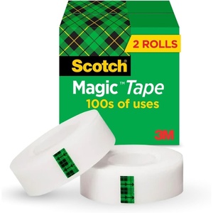 Scotch Magic Tape, Invisible, Home Office Supplies and Back to School Supplies for College and Classrooms, 2 Rolls