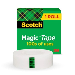 Scotch Magic Tape, Invisible, Home Office Supplies and Back to School Supplies for College and Classrooms, 3 Rolls(1 Roll)