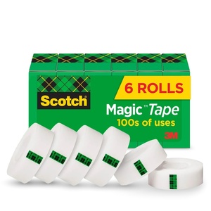 Scotch Magic Tape, Invisible, Home Office Supplies and Back to School Supplies for College and Classrooms, 6 Rolls(6 Rolls)