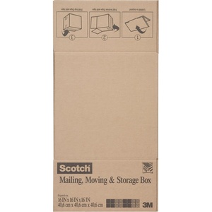Scotch Moving and Storage Box 8028-MOV-LGFB, 18 in x 18 in x 24 in (45.7 cm x 45.7 cm x 60.9 cm)(16 x 16 x 16 Inches)