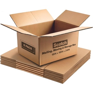 Scotch Moving and Storage Box 8028-MOV-LGFB, 18 in x 18 in x 24 in (45.7 cm x 45.7 cm x 60.9 cm)(18 x 18 x 24 Inches)