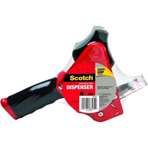 Scotch Packaging Tape Dispenser Holds up to 2″ Wide (ST-181) Red, Metal, Plastic(2 Inch Tape)