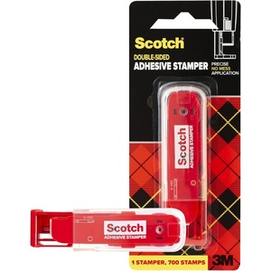 Scotch Permanent Double-Sided Adhesive Stamper, Perfect for Crafts, Scrapbook Supplies, Junk Journal Supplies, Mess-Free, Photo Safe, 0.27 in x 21 ft, 1 Stamper