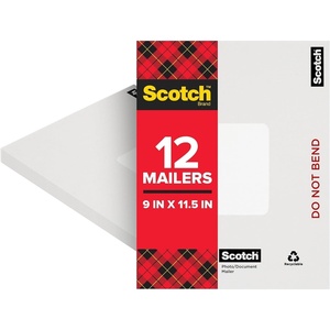 Scotch Photo/Document Mailer, 9 x 11.5 Inches, 12 Pack (7917)(9 in x 11.5 in (Pack of 12))