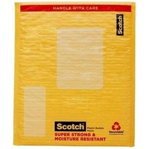 Scotch Poly Bubble Mailer, 8914R-4-1-EF White, Small, Size 4, Inside Dimensions 9.5 INx13.5 IN,Made with 50% recycled plastic 1pk, 10 packs per inner