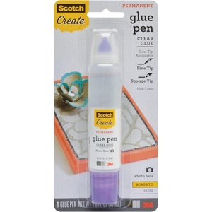 Scotch Scrapbookers Glue Pen with Two-Way Applicator, 1.6 oz., 1-Pack