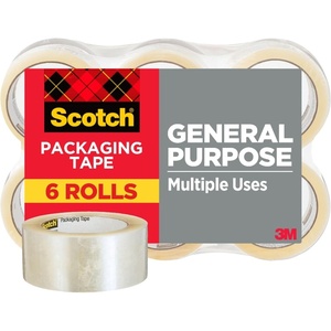 Scotch Shipping Packaging Tape, 1.88″ x 109 yd, Great for Packing, Shipping & Moving, 6 Rolls (3350L-6)