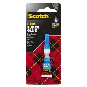 Scotch Super Glue Liquid, .07 oz, 1-Pack, Fast Drying Liquid Formula (AD118D)(1-Pack)