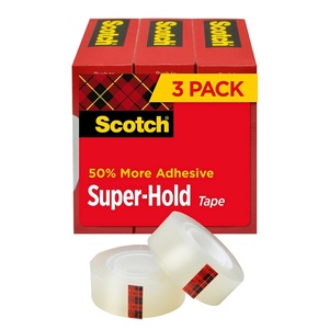 Scotch Super-Hold Tape, 10 Rolls, Transparent Finish, 50% More Adhesive, Trusted Favorite, 3/4 x 1000 Inches, Boxed (700K10)(3 Rolls)