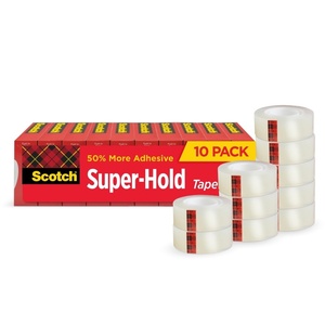 Scotch Super-Hold Tape, 6 Rolls, 50% More Adhesive, Trusted Favorite, 3/4 x 800 Inches, Boxed (700S6)(10 Rolls)