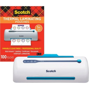 Scotch Thermal Laminating Pouches, 8.9 x 11.4-Inches, 5 mil thick, 100-Pack (TP5854-100) and Scotch PRO Thermal Laminator, 2 Roller System (TL906) Bundle
