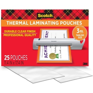 Scotch Thermal Laminating Pouches, Legal Size 11 x 17 Inches, 25 Pack Laminating Sheets, 3 Mil, Education Supplies & Craft Supplies, for Use with Thermal Laminators(11 1/2″ x 17 1/2″)