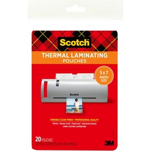 Scotch Thermal Laminating Pouches Premium Quality, 5 Mil Thick for Extra Protection, Photo Size Laminating Sheets, Our Most Durable Lamination Pouch, 5 x7 inches, 20/Pack, 6-Packs Total