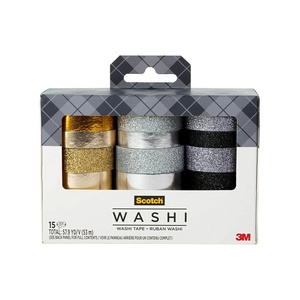 Scotch Washi Tape, Abstract Modern Design, 8 Rolls, Great for Bullet Journaling, Scrapbooking and DIY Décor (C1017-8-P19)(Metallic)