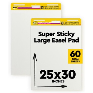 Post-it Super Sticky Easel Pad, 25 x 30 in, White Lined, 4 Pack(Standard)